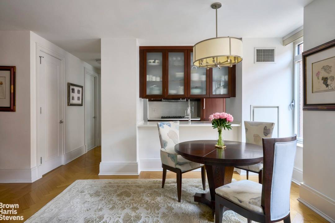 This beautiful, bright, high floor 1 bedroom home was impeccably designed by Robert A.