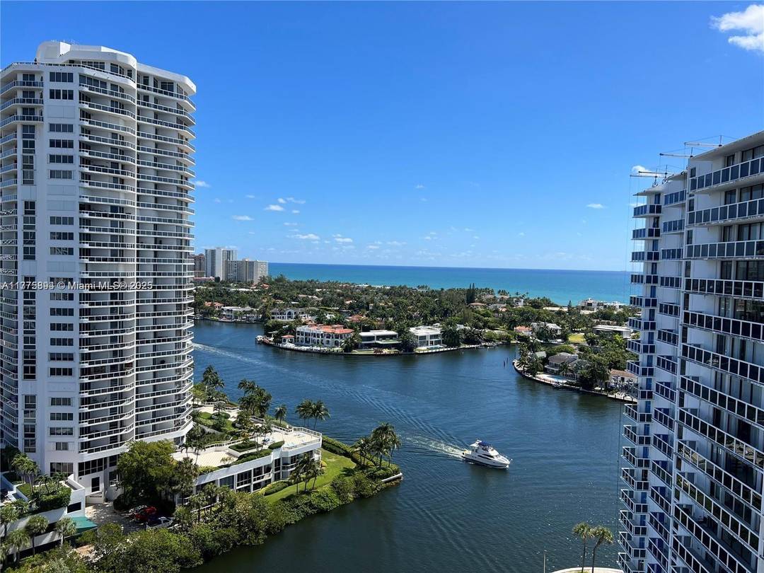 Spectacular views of the Intracoastal Waterway and Atlantic Ocean from every corner of this updated corner unit with a split of 2 bedrooms and 2 bathrooms, a large and private ...