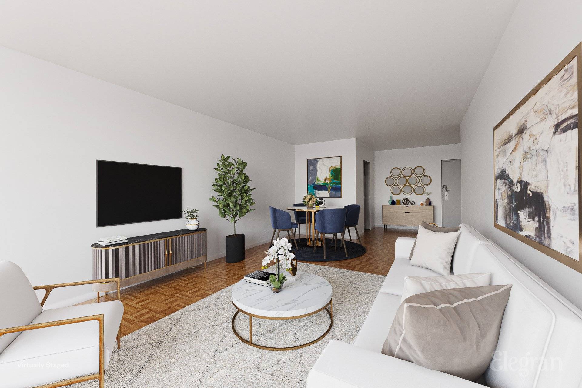 Rare opportunity with this large 1 bedroom with tree lined exposure and partial water views.