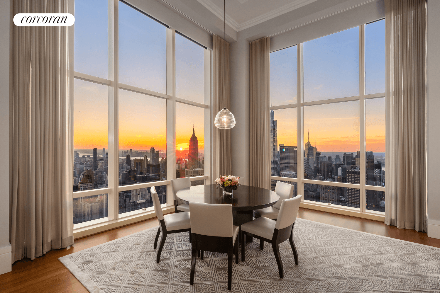 Spectacular designer renovated 4 bedroom PH residence spanning 5, 380SF at 845 UN Plaza with the most incredible Manhattan skyline views.