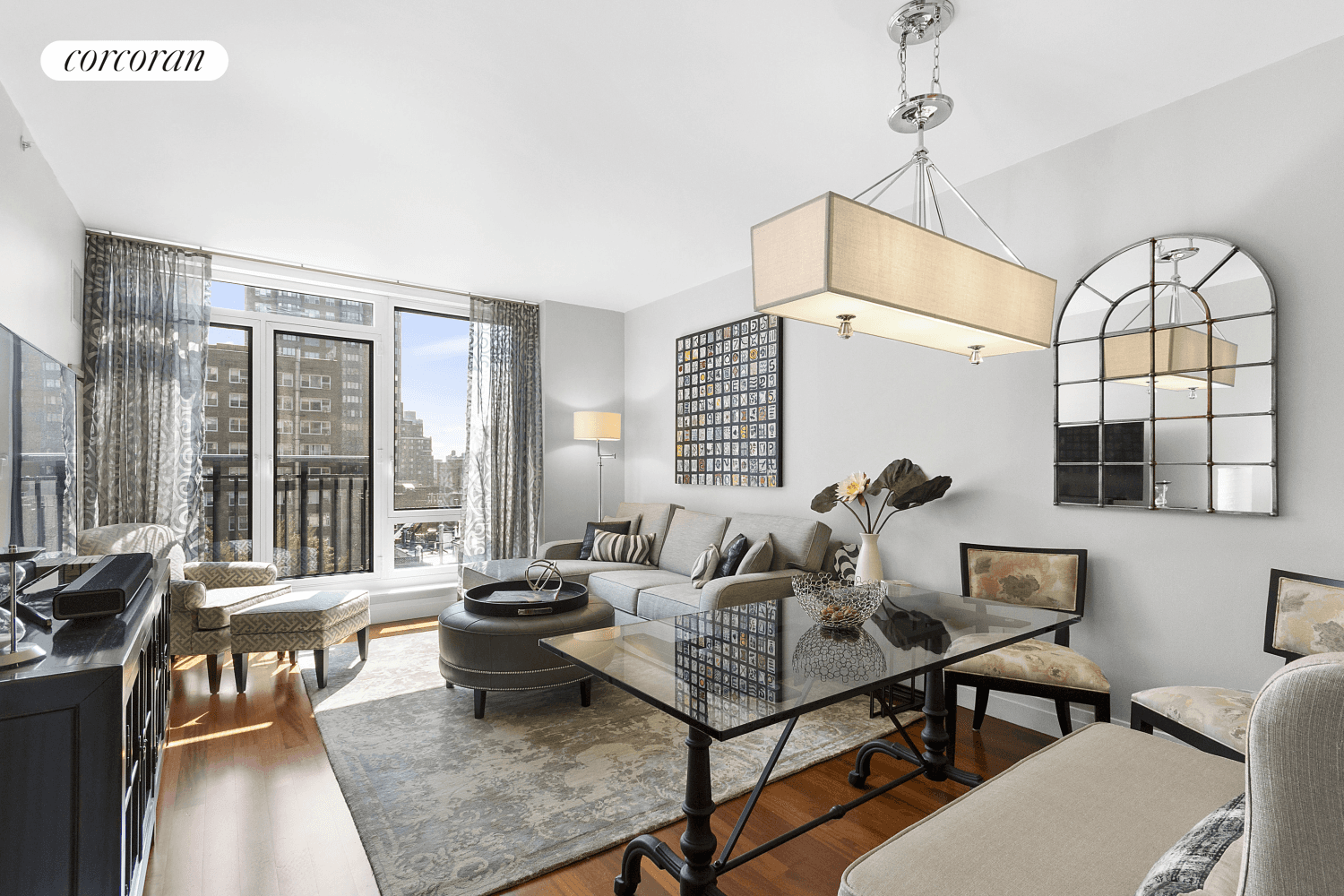45 Park Avenue, 704. This generously sized one bedroom, one and a half bathroom loft like condo offers timeless elegance, luxury, and location.
