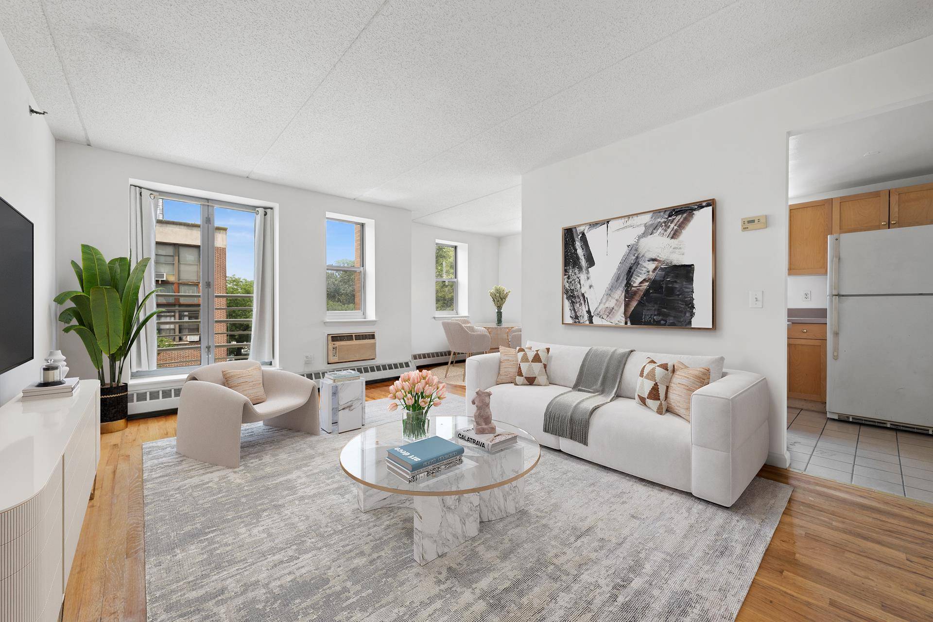 Sunlit Corner Two Bedroom with Split Layout, Juliette Balcony amp ; Walk Through Kitchen Welcome to Apartment 4E at Madison Park, 1831 Madison Avenue a bright and spacious market rate ...