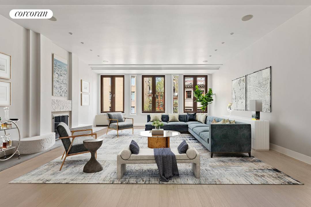 This impossibly chic limestone mansion apartment offers a seamless blend of old world elegance and modern luxury.