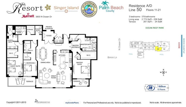 Located at the Palm Beach Marriott Singer Island Beach Resort amp ; Spa, this beautifully renovated 3 bedroom, 3.