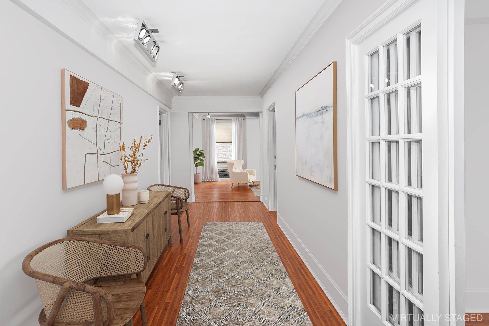 Half a block from Central Park, this elegant three bedroom, three and a half bathroom home is over 2200 square feet and features generous proportions and a versatile layout.