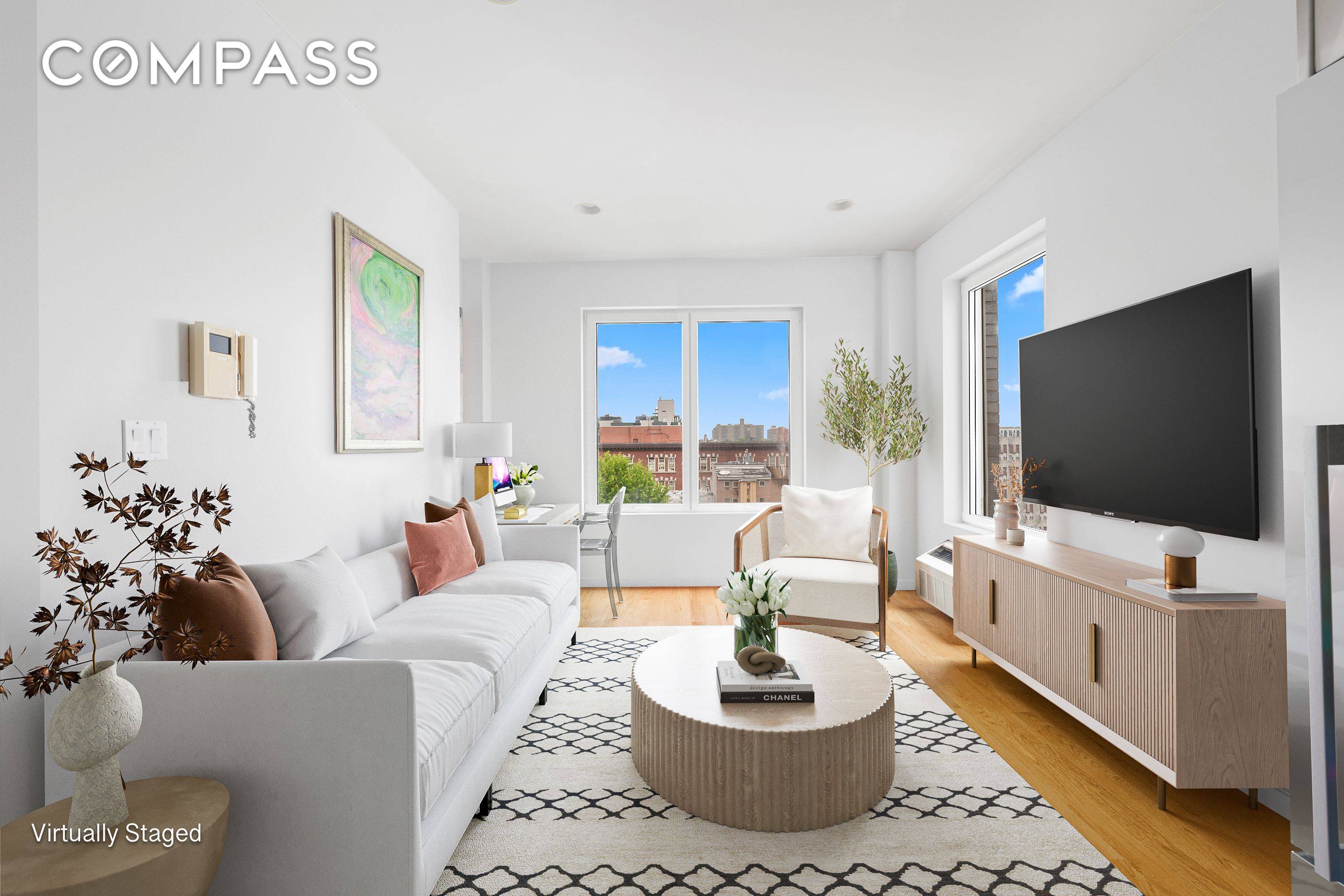 Bright, Modern 1 Bedroom with Sweeping Skyline Views amp ; Optional Parking Opportunity Welcome to Residence 7B at 139 Skillman Avenue a sun drenched one bedroom condo in a boutique ...