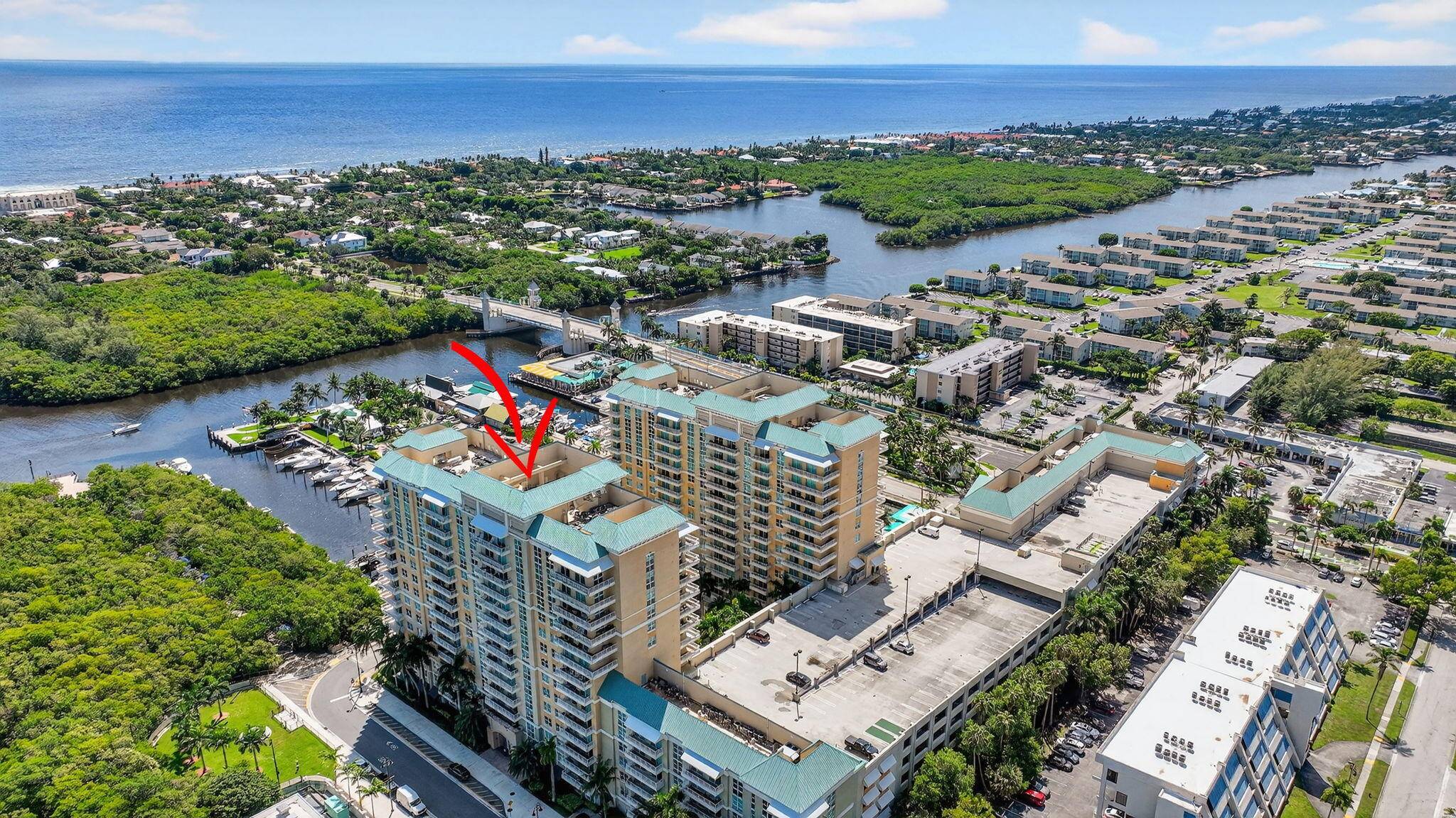 Meticulously maintained 2 2 condo with ocean, intracoastal and pool views available in the resort style community of Marina Village.