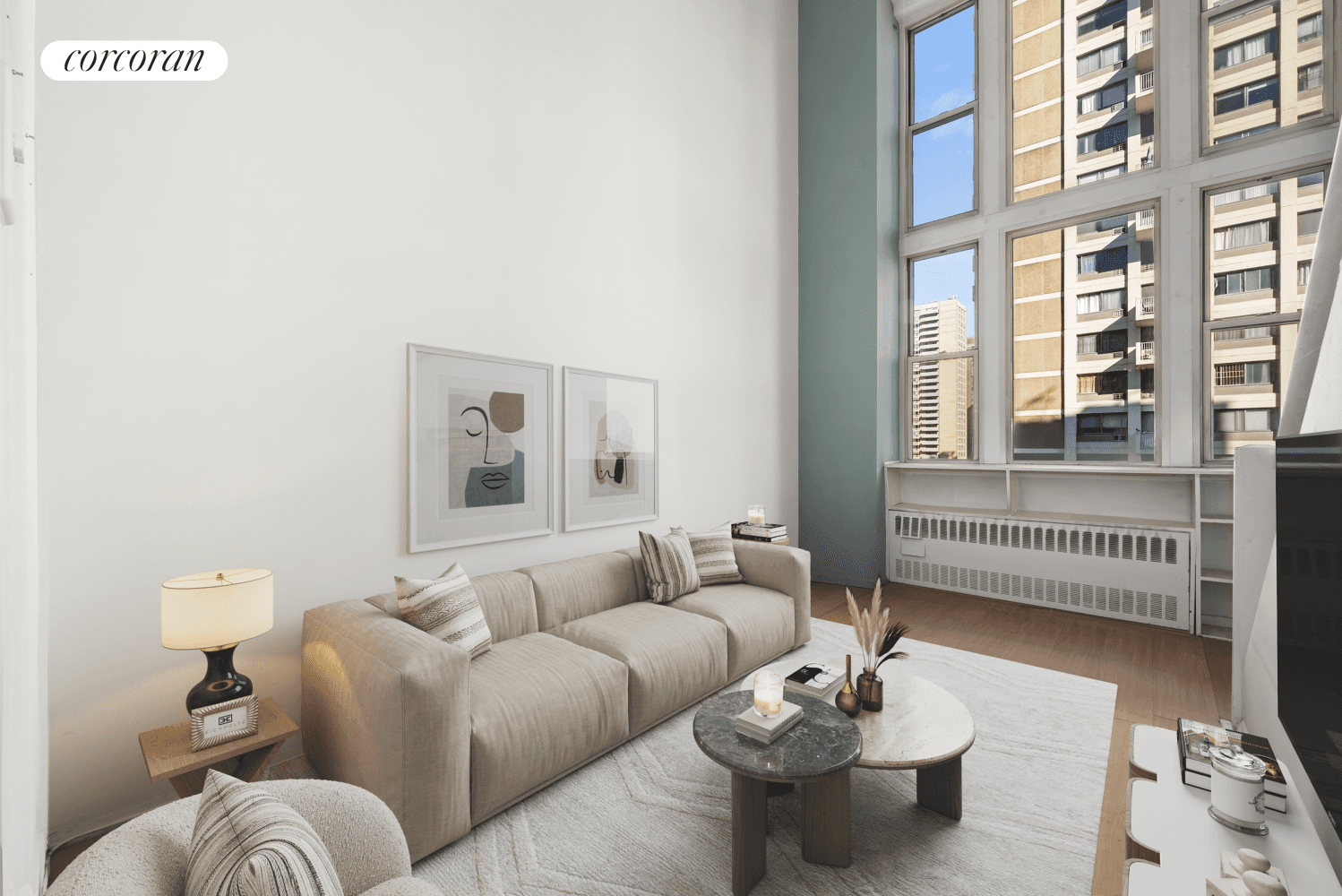 DUPLEX with 16 ft ceilings.