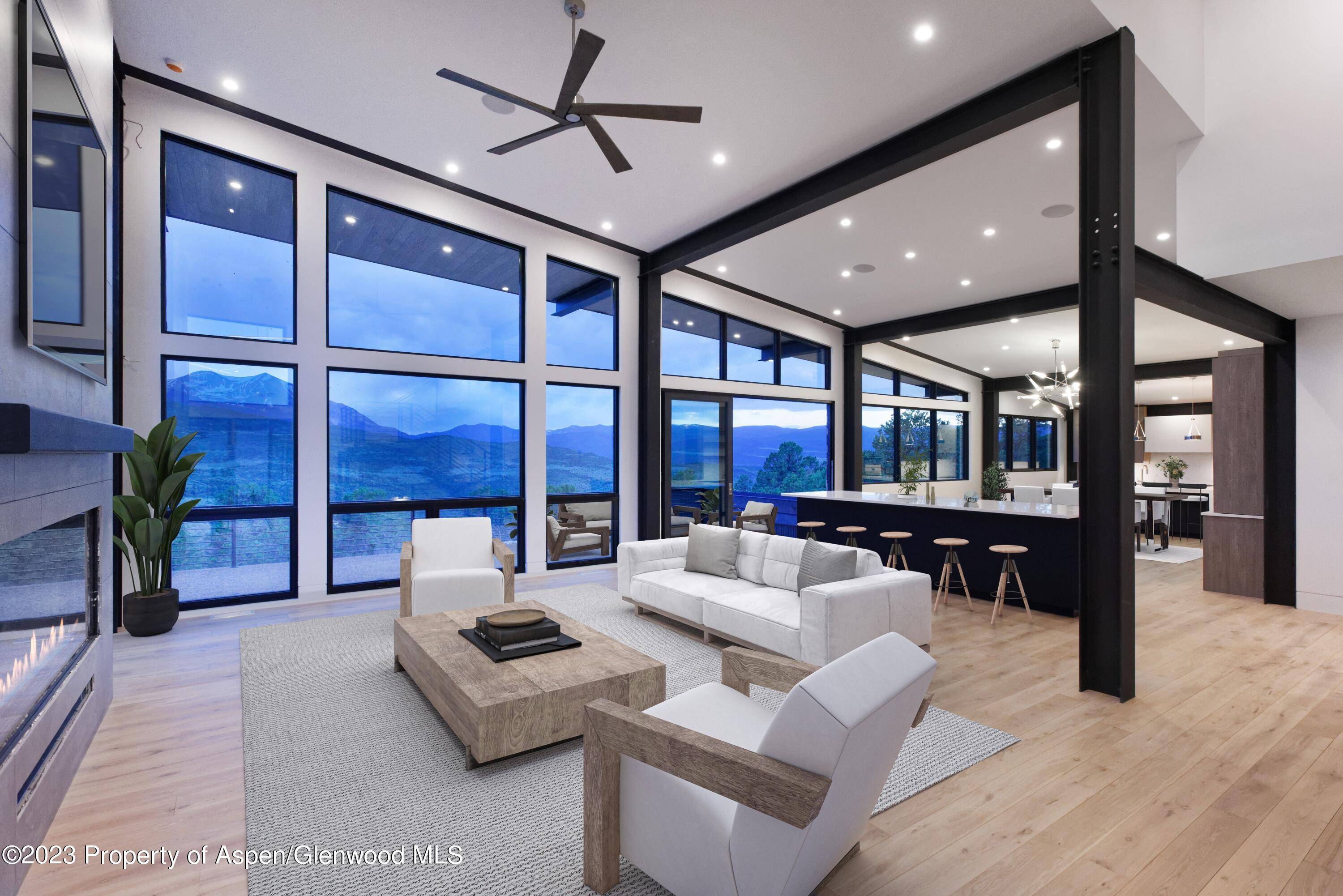 One of a kind contemporary new build designed by Stryker Brown Architects of Aspen.