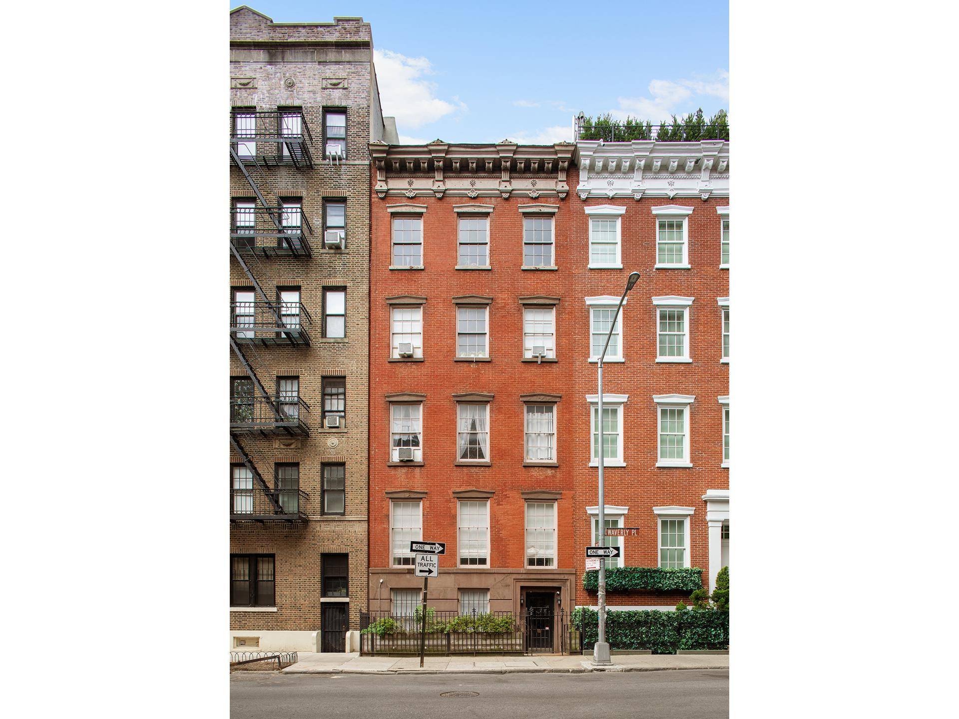 Located on one of the most unique and charming blocks in the heart of Greenwich Village sits this nearly 23' wide, five story townhouse.