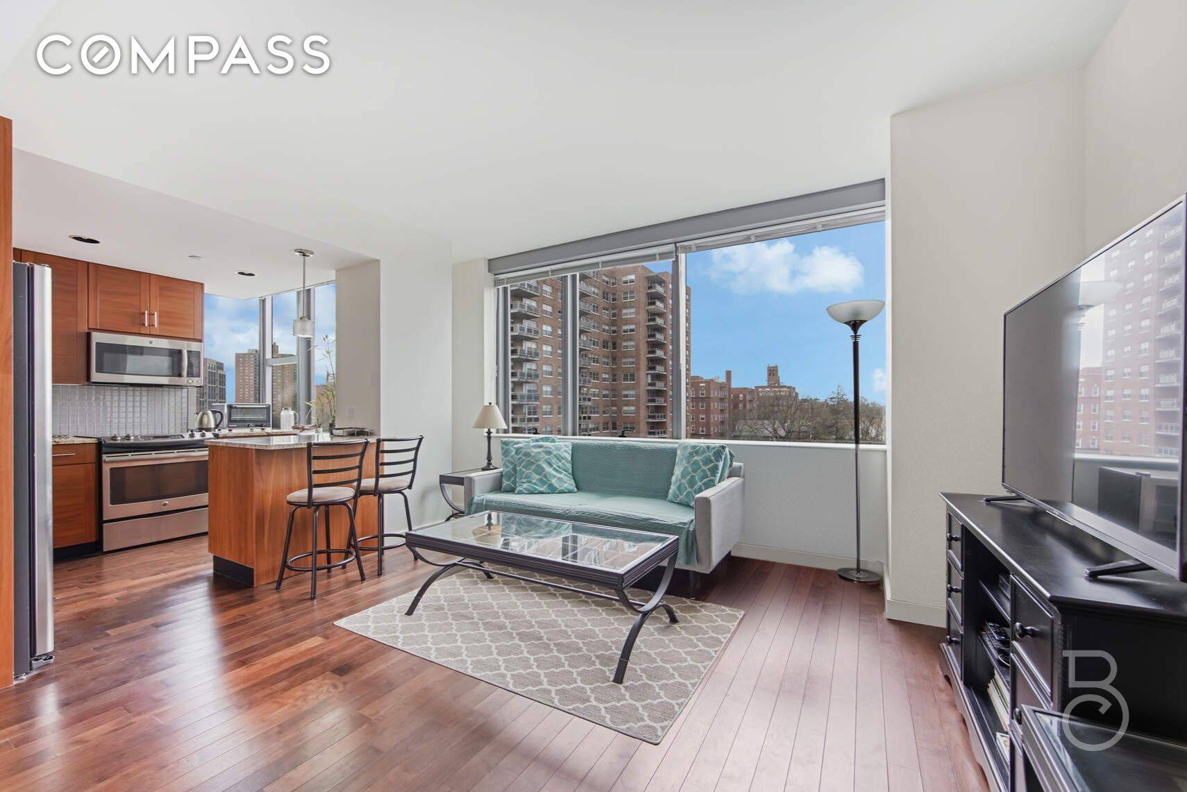 Enjoy the serenity of open sky views from this beautifully appointed one bedroom residence at The Aston, Forest Hills premier luxury condominium.