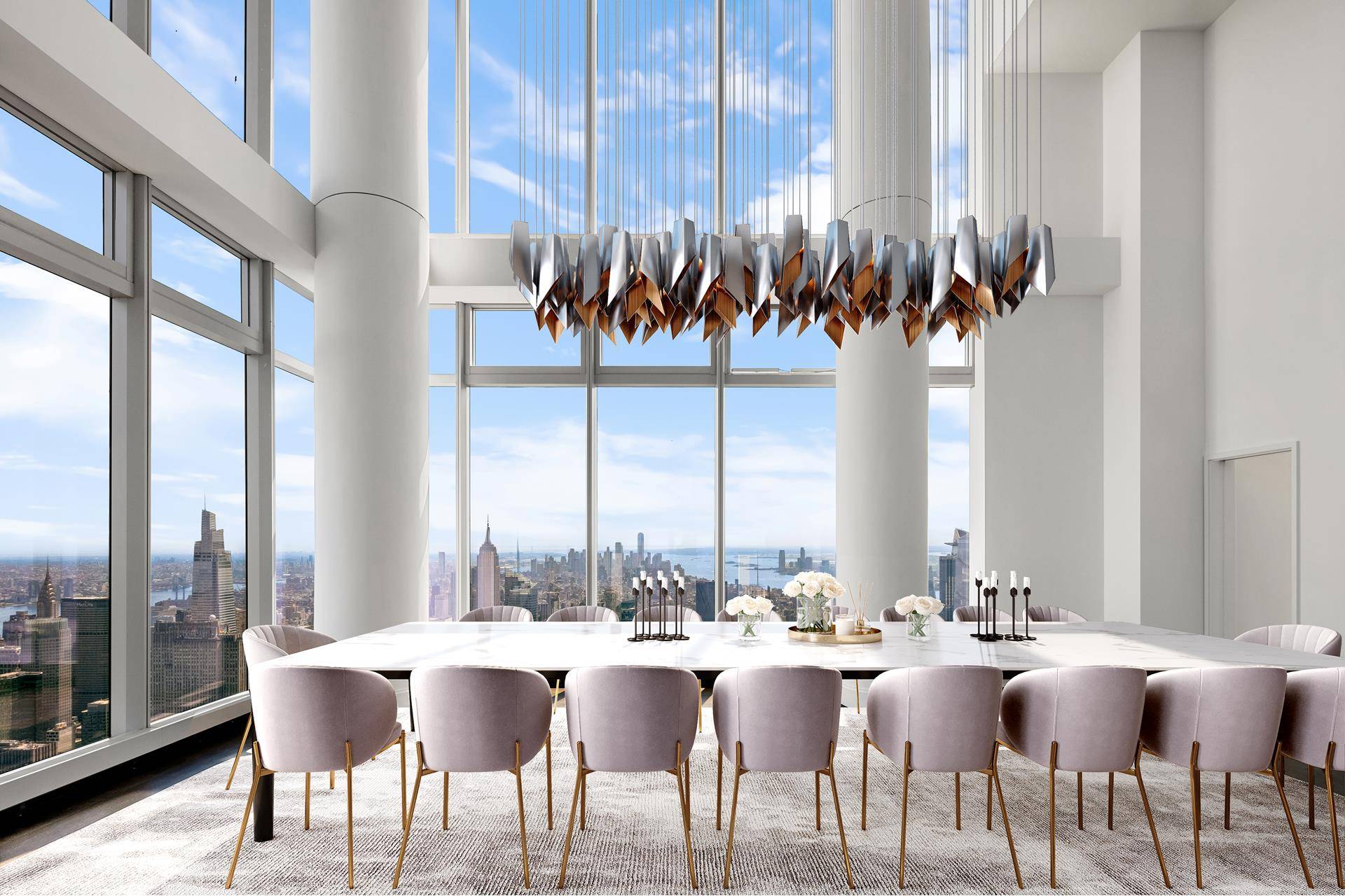 A duplex penthouse extraordinaire atop the ultra glamourous Central Park Tower !