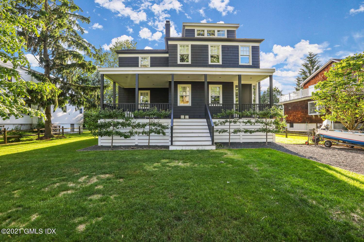 Location, location. This wonderful recently renovated 4 bedroom home is located 3 houses away from the private Shorelands beach.