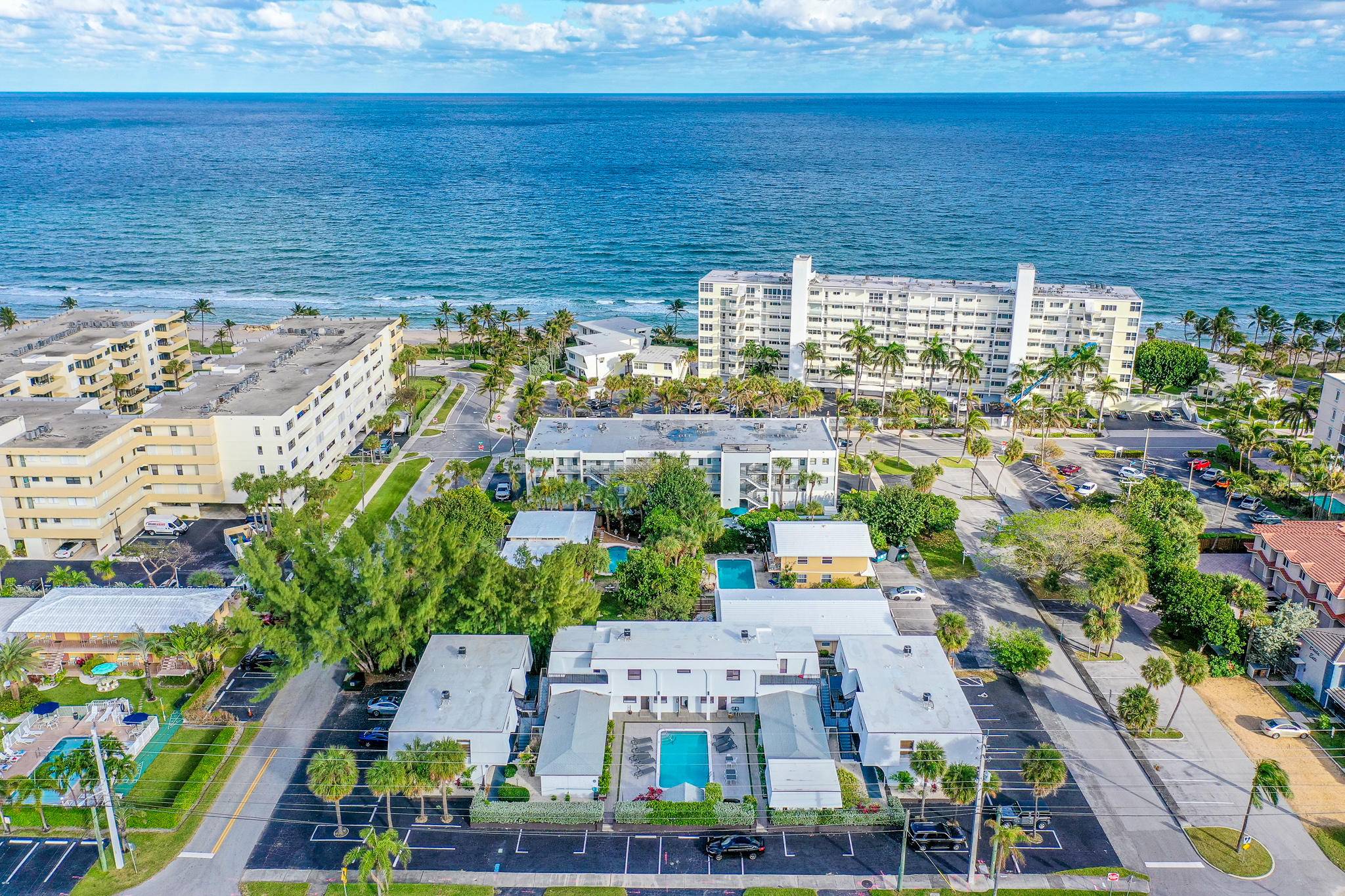 Beautiful fully furnished turnkey condo steps from the beach with some ocean view from the balcony.