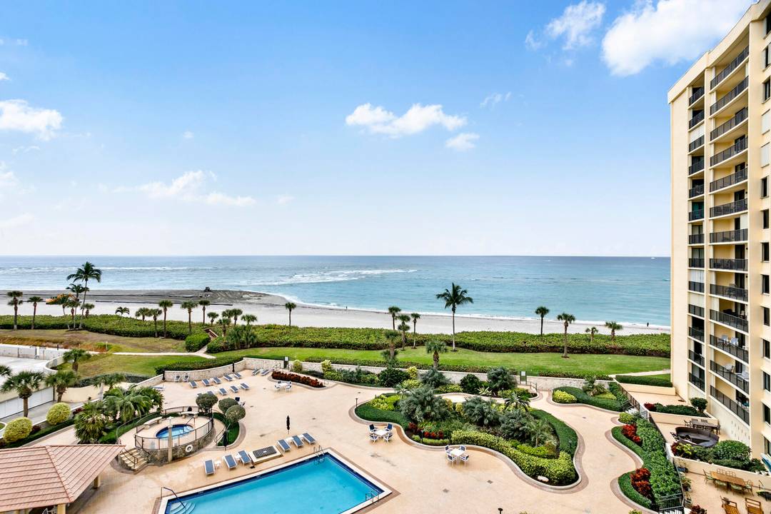 Directly on the beach in Jupiter Florida.