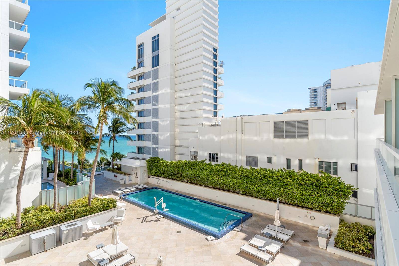 Experience luxury in this extra large Jr Suite at the Fontainebleau III with South facing views of ocean and pool.