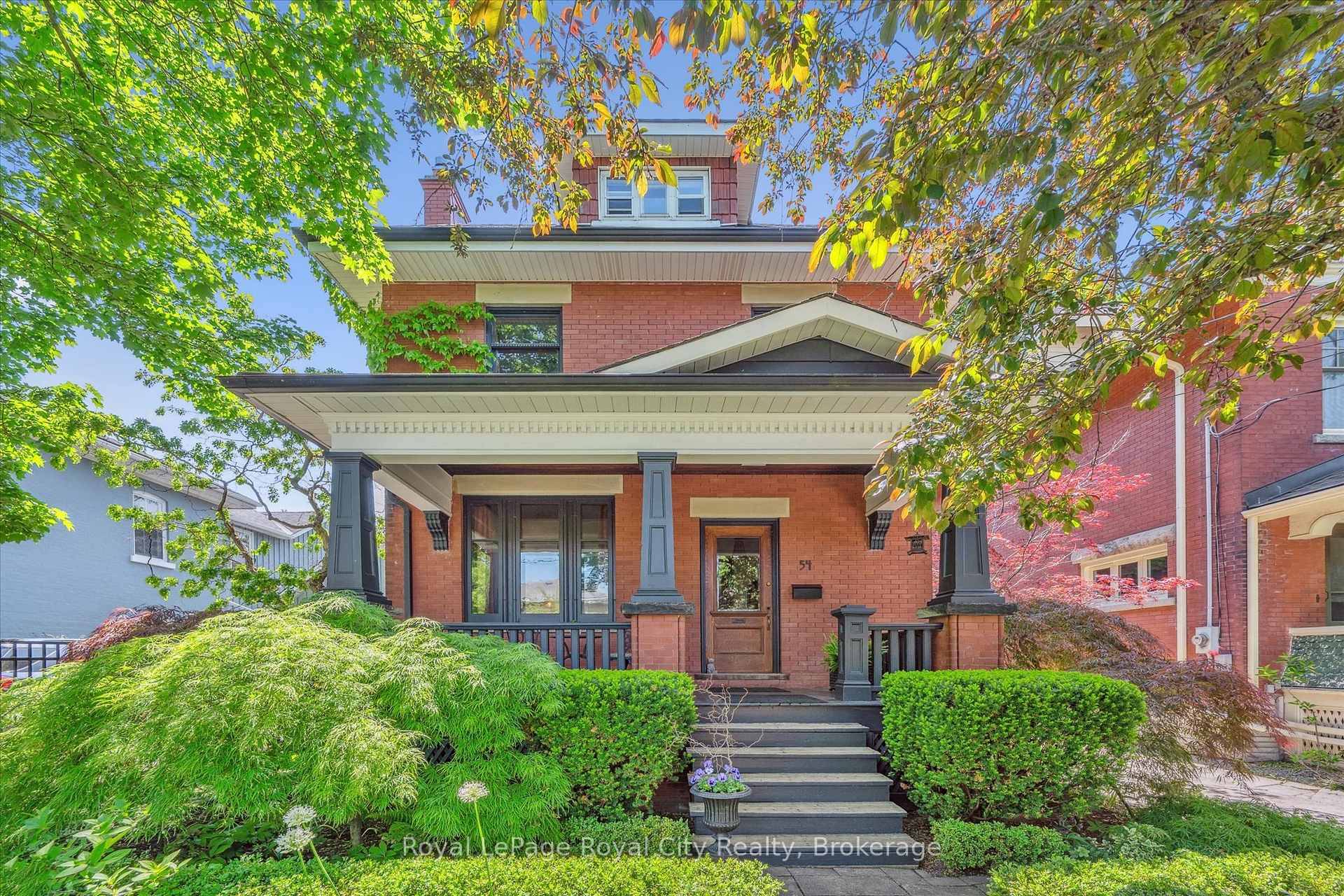 54 Clinton Street is a treasure in Guelph's historic Downtown neighbourhood an Edwardian style red brick century home built in 1911 amp ; embraced by mature Japanese maples amp ; ...