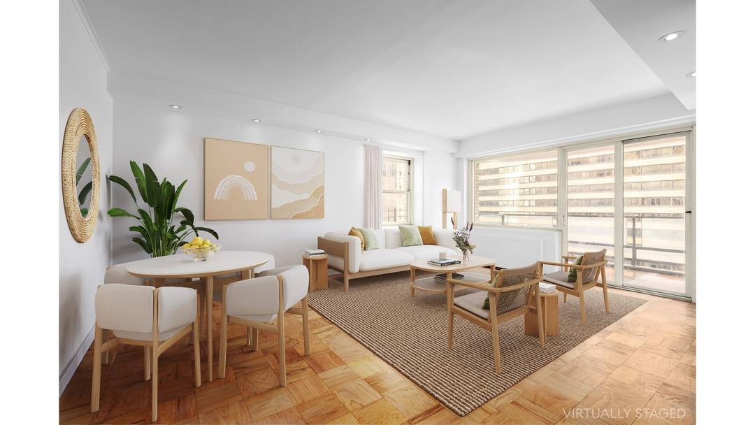 Welcome to residence 15B at 159 West 53rd Street, a thoughtfully appointed high floor two bedroom, two bath condominium offering refined living in the heart of Midtown.