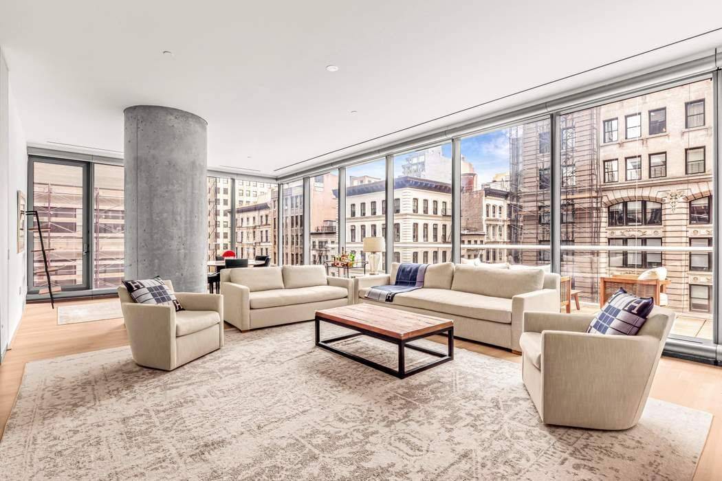 Welcome to residence 7E at 56 Leonard, a pinnacle of ultra luxury modern condominiums located in TriBeCa, celebrated for its prime location and iconic architectural design.