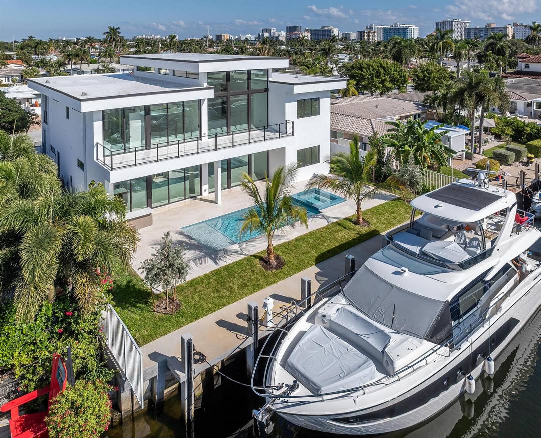 Brand new modern two story waterfront home offering the South Florida lifestyle that you dream about.
