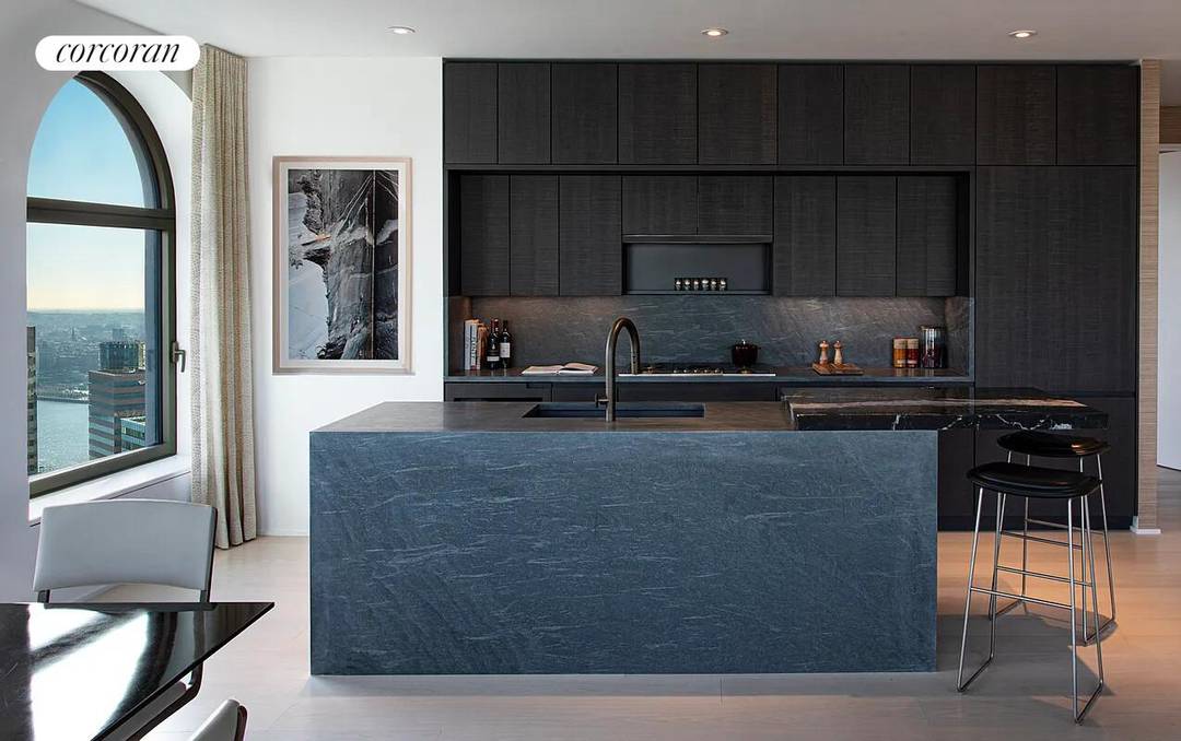 Developed by Lightstone, 130 William redefines the Lower Manhattan skyline with its hand cast concrete facade creating a striking form against the cityscape.