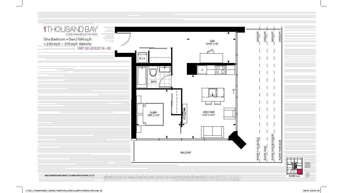 Stunning 1 Bedroom Den Corner Suite In Prime Bay amp ; Wellesley Location !