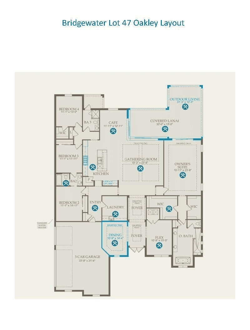 Single story Oakley home with lake views on a just shy 1 acre homesite in an exclusive, high end community.