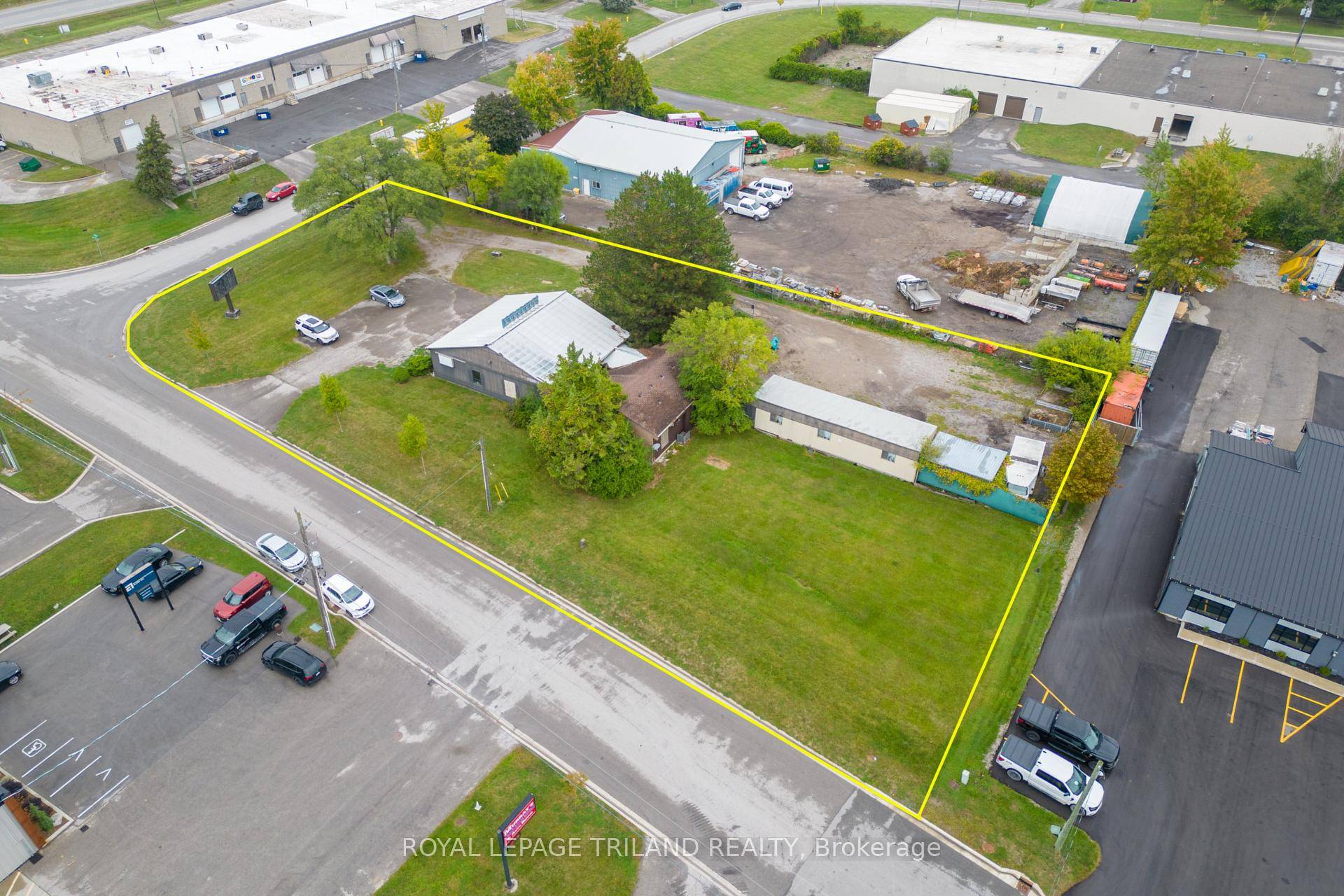 Situated on a high visibility corner lot, this 0.