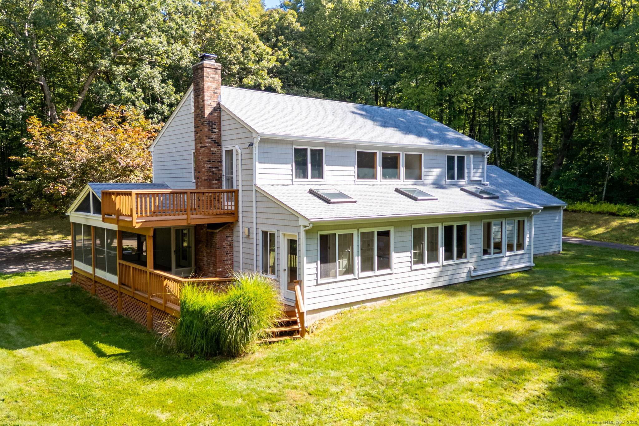 This contemporary home is nestled on 35 acres of private land, offering unmatched peace and tranquility.