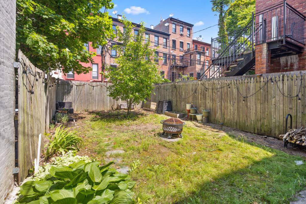 Large Private Garden 34 x 192 Brownstone Pre War Details Hd Wd Floors Original Woodmill Work Original Decorative Fireplace 2 Entrances Pet friendly Dishwasher Separate Kitchen No laundry in unit ...