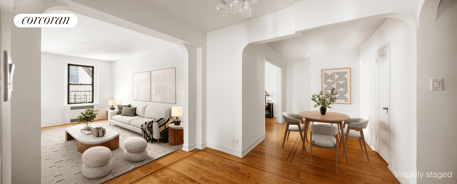 CONVERTIBLE 3 BEDSun filled and spacious, residence 4JH is a convertible three bedroom home perfectly located in prime Lenox Hill.