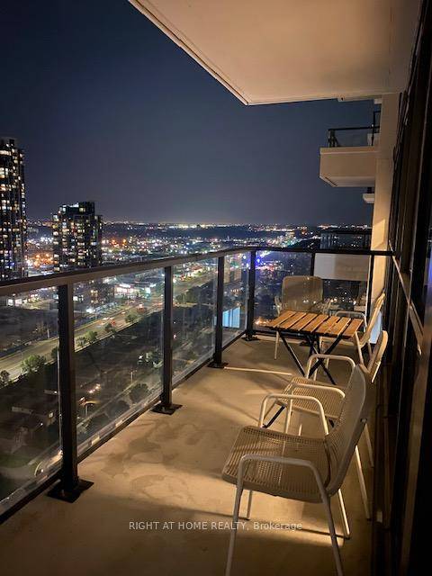Furnished Brand New 9 Feet Ceilings, or unfurnished Unit Features A Massive Outdoor L Shaped Balcony, Spacious Open Concept W Laminate Flooring Throughout Living Dining.