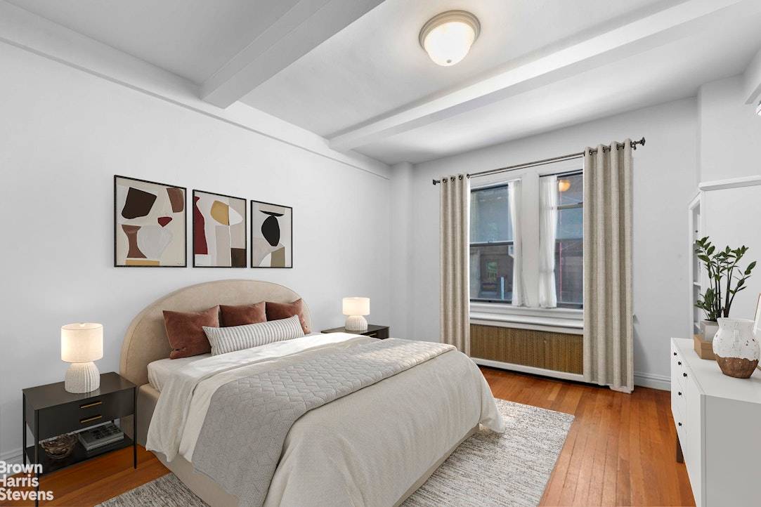 Welcome to 142 East 49th Street, Apartment 3B This spacious and charming one bedroom home is filled with classic pre war details and modern upgrades.