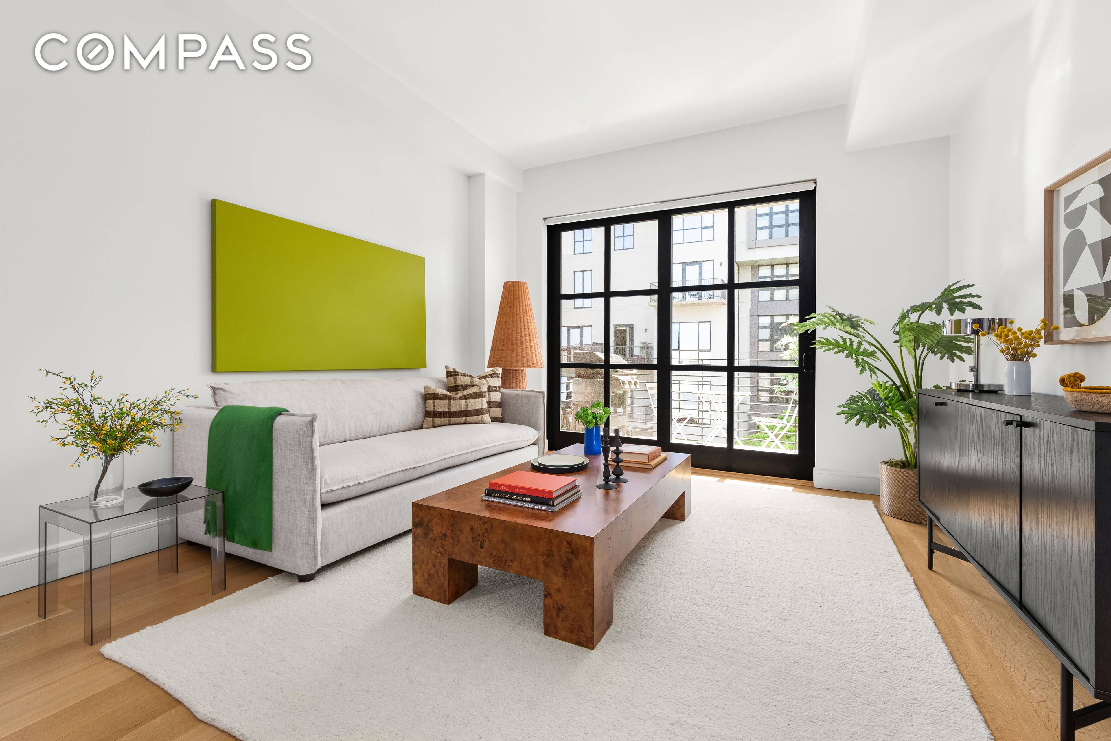 Residence 3C is a spacious, floor through two bedroom, two bath condo overlooking McCarren Park at the border of Greenpoint and Williamsburg.
