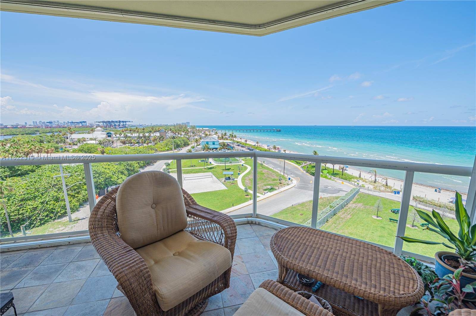 Take the private elevator up to your new home with stunning water views from every window !