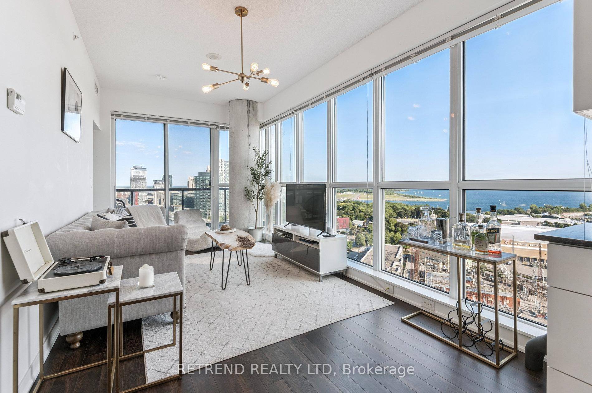 Experience the perfect harmony of lake and sky in this stunning south facing corner suite with an unobstructed 270 view.