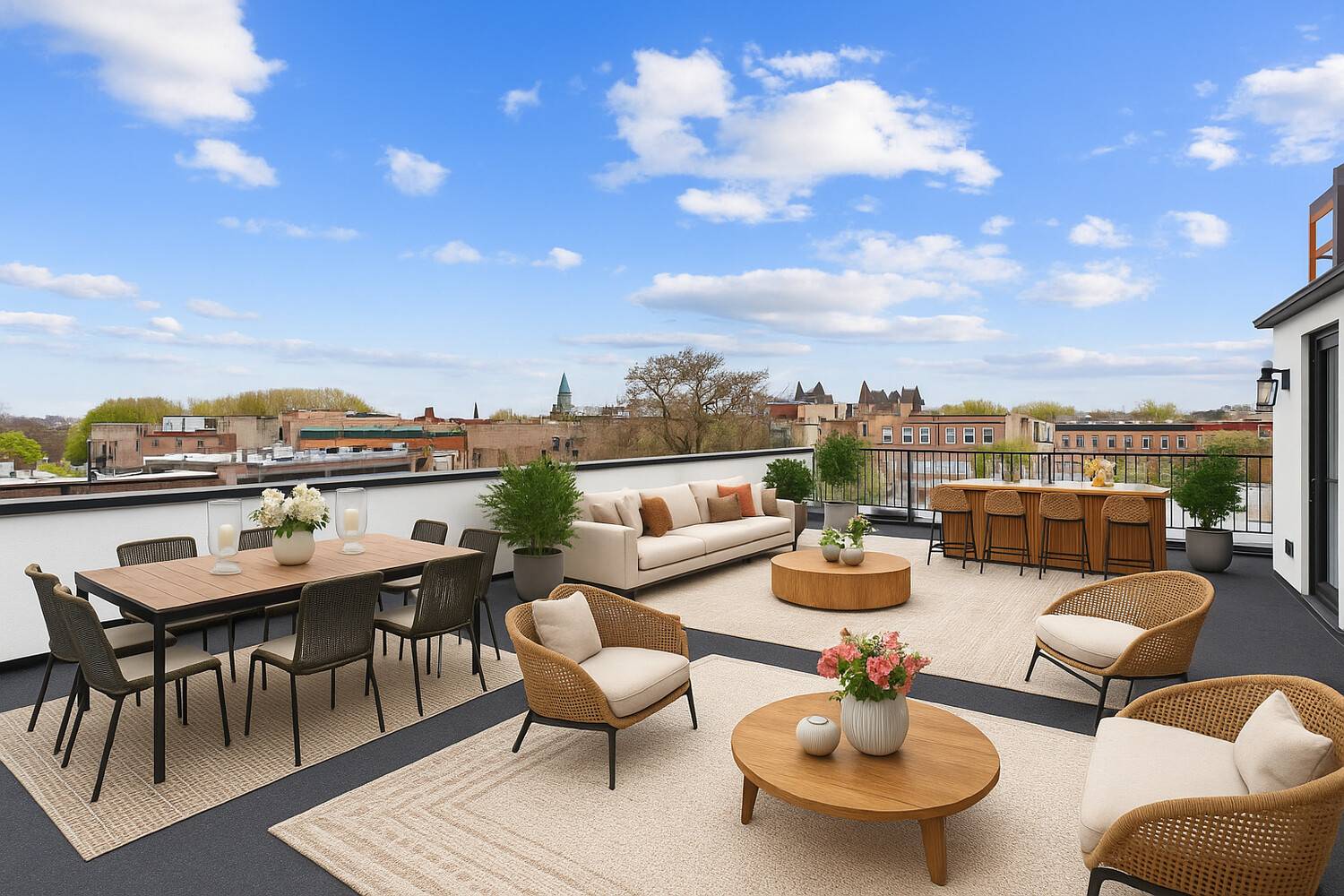 Penthouse Perfection with Private Rooftop in a Boutique Four Unit Condominium with low monthly taxes !