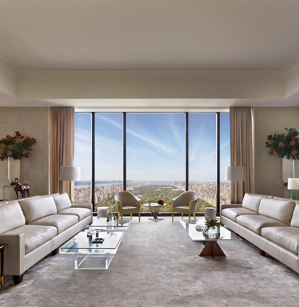 This graciously proportioned, full floor 4, 492 square foot Tower Residence with three bedrooms and three and a half bathrooms is designed for modern living on a grand scale.