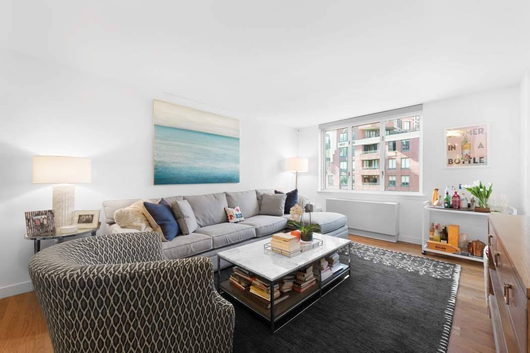 Welcome to Apartment 7R at 225 Rector Place a sleekly designed one bedroom apartment in one of Lower Manhattan s top full service condo buildings.