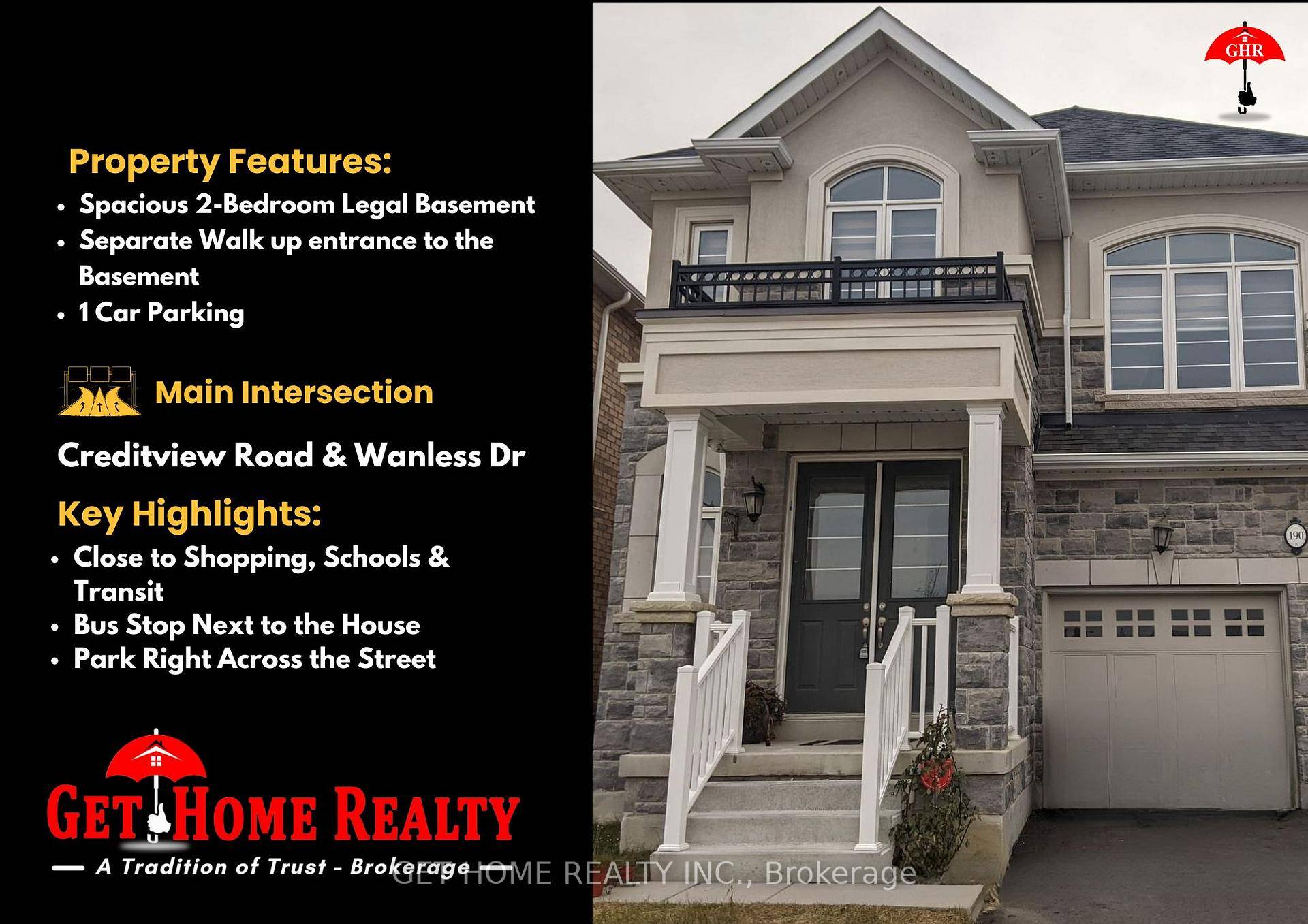 Spacious 2 Bedroom Brand New amp ; Never lived in Legal Basement Apartment in Brampton.