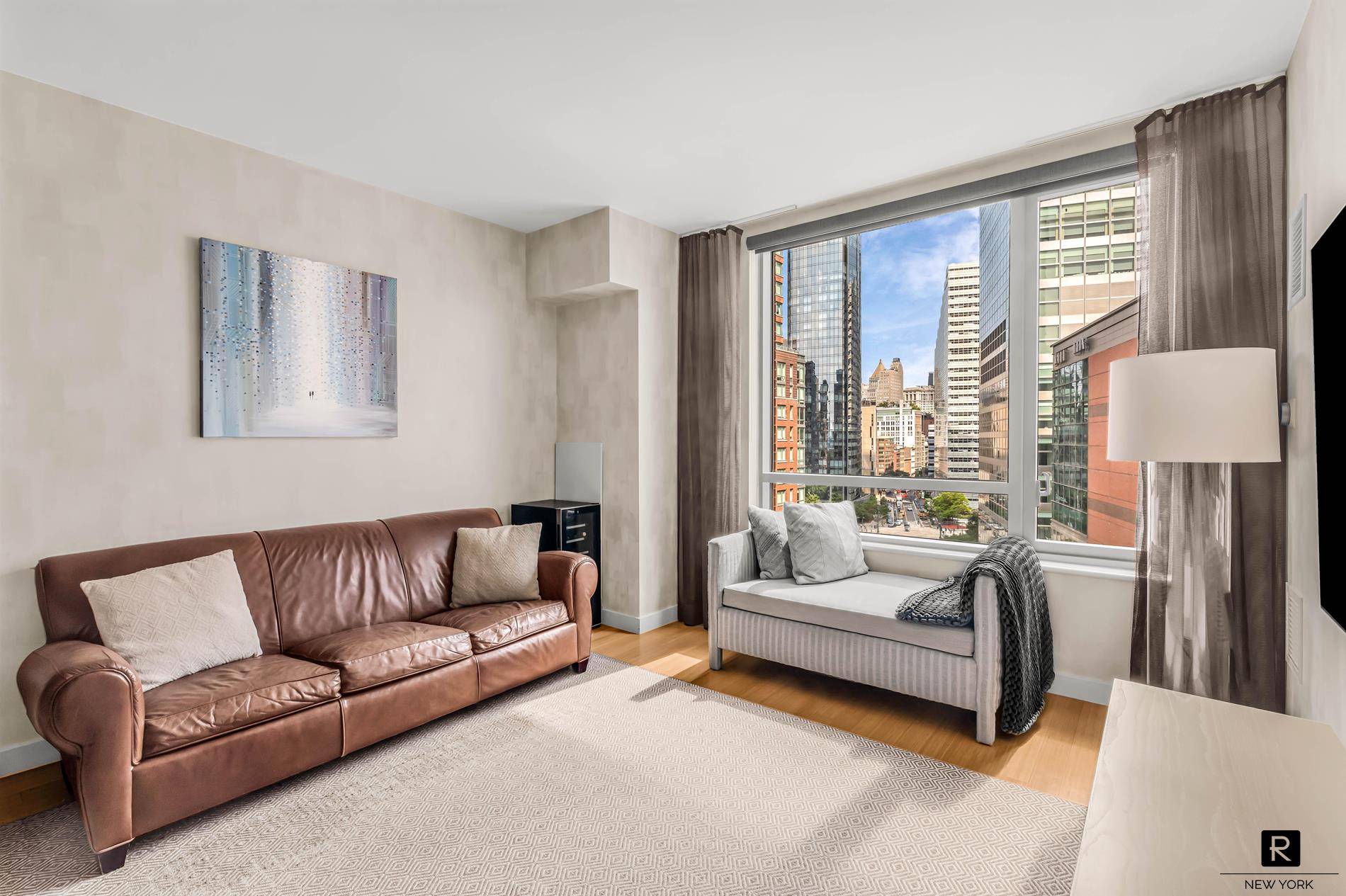 Thoughtfully designed three bedroom three bathroom residence in the Riverhouse, the only LEED certified Green condominium in North Battery Park West Tribeca.