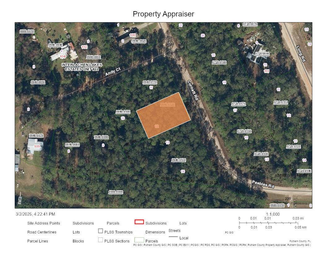 Nice lot in Interlachen, Putnam County Florida available for your new Florida home.