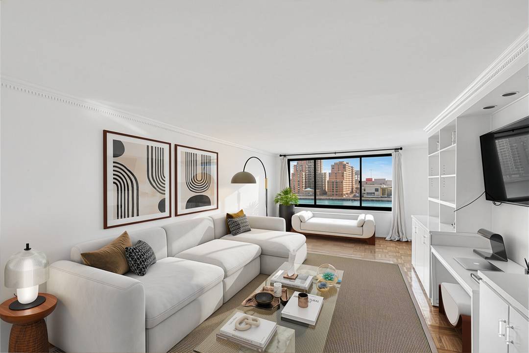 Indulge in the epitome of Riverside luxury within 1700 sqft, 3bedroom, 2 full bathroom retreat, boasting breathtaking east facing vistas of the Hudson River.