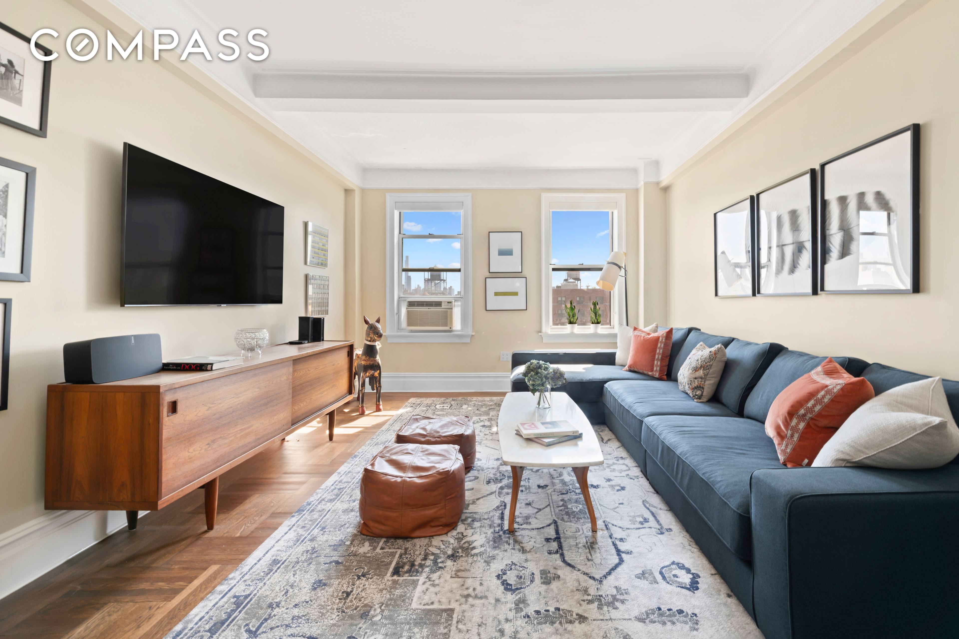 This sunny and elegant home blends timeless pre war Upper West Side charm with thoughtful modern updates, creating a warm and inviting residence.