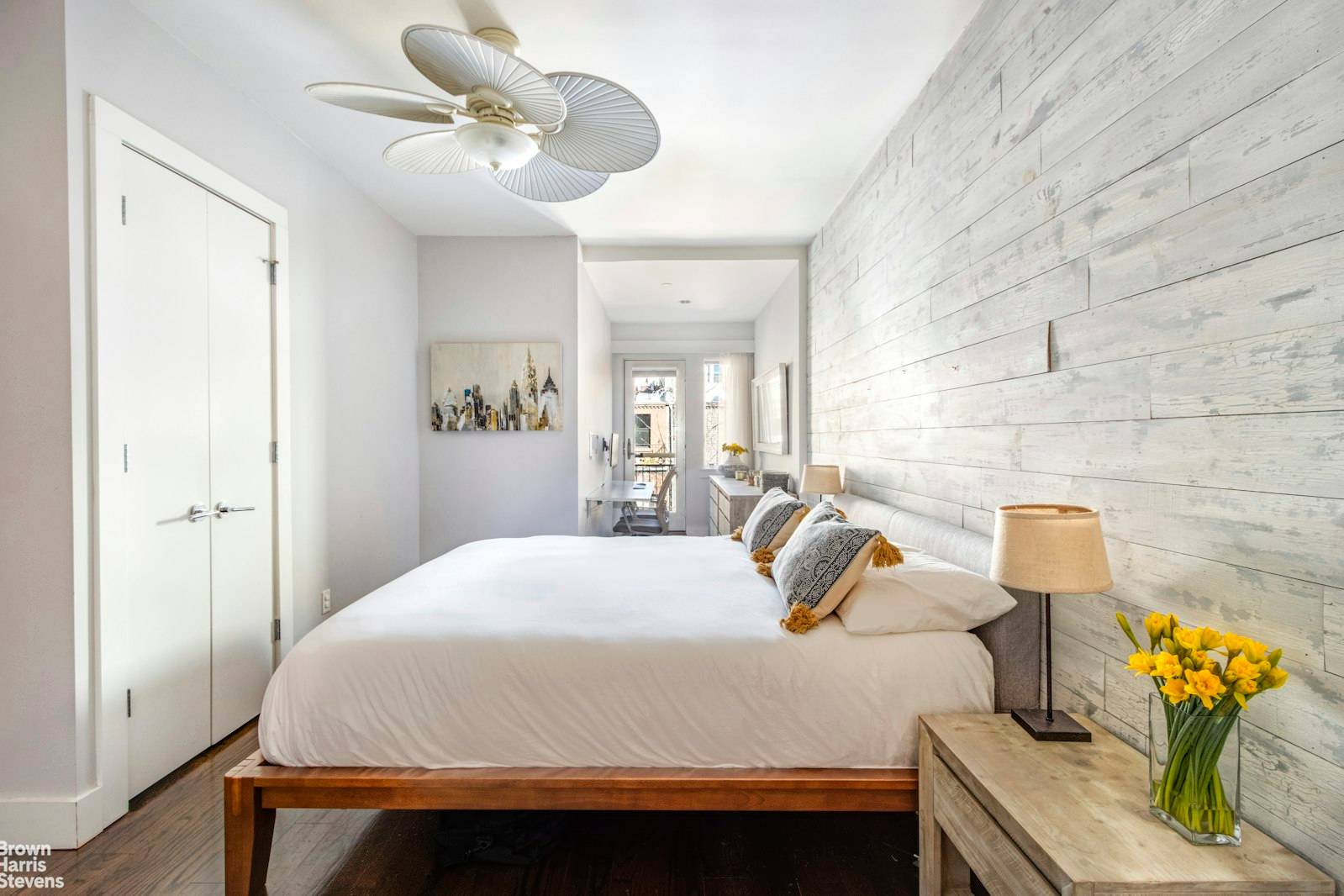 Brownstone living in a modern apartment.
