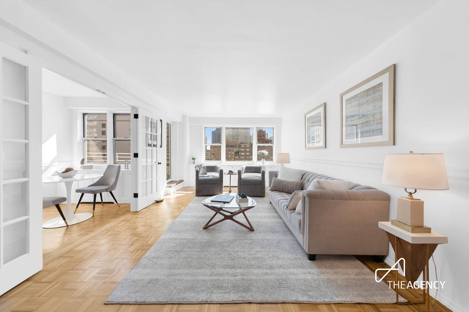 Take a deep breath and bask in dazzling skyline views as you unwind, lounging on your beautiful, expansive terrace wrapped around your new sun drenched Upper East Side two bedroom ...