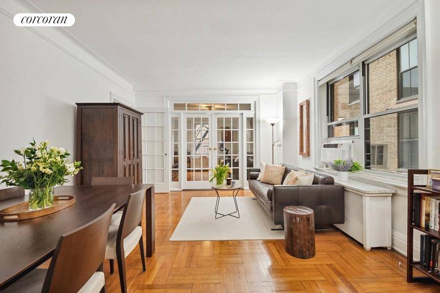 This delightful two bedroom co op in the iconic Rosario Candela building 300 West 108th Street, Unit 5D, offers a charming blend of pre war elegance and modern conveniences.