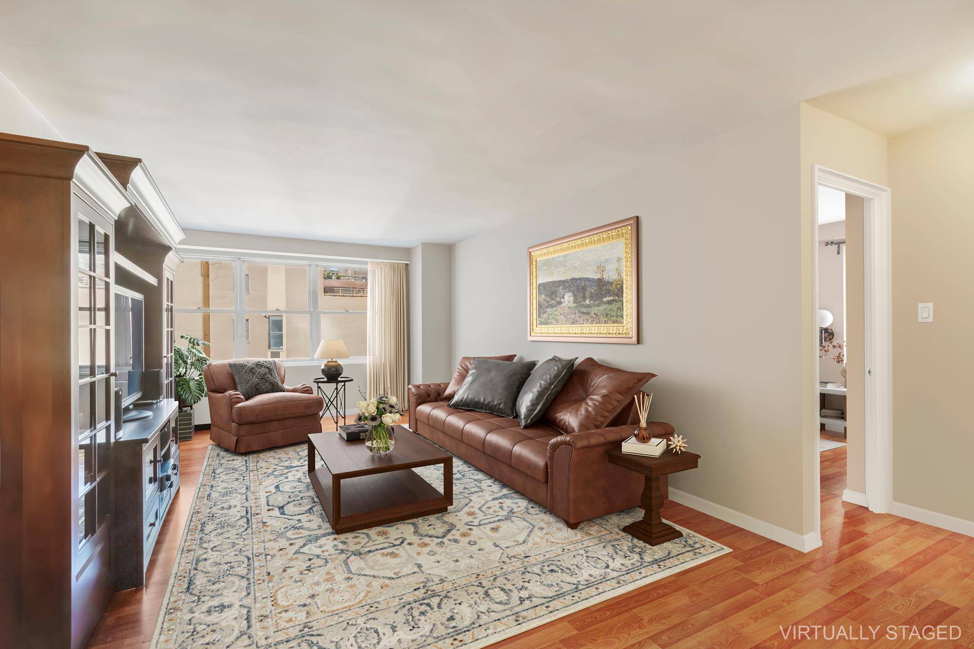Welcome home to this sunny and spacious junior one bedroom that can easily be converted into a two bedroom at Riverview East !