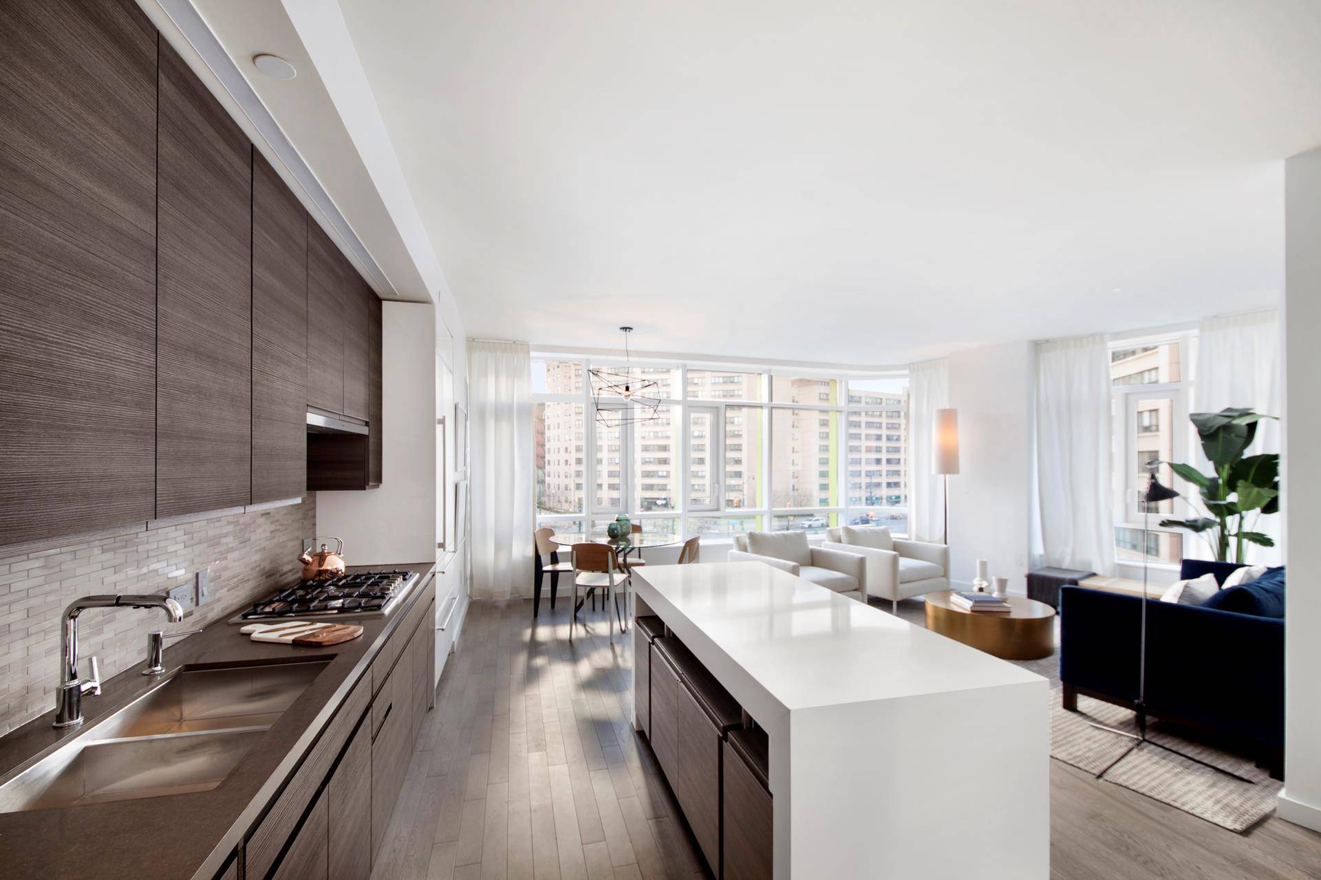 Perfectly positioned at the intersection of the Upper Westside and South Harlem, this elegant corner three bedroom, three bathroom condominium is part of a boutique building with just 49 units, ...
