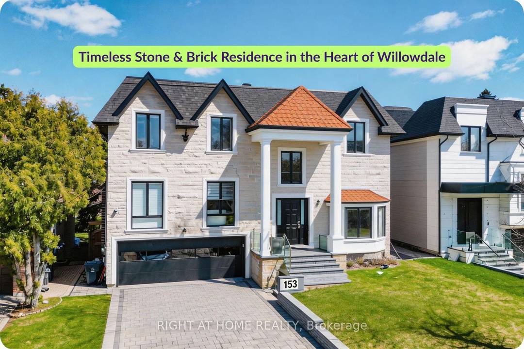 Rare Steel Framed Custom Home on 60 Ft Lot in Willowdale.